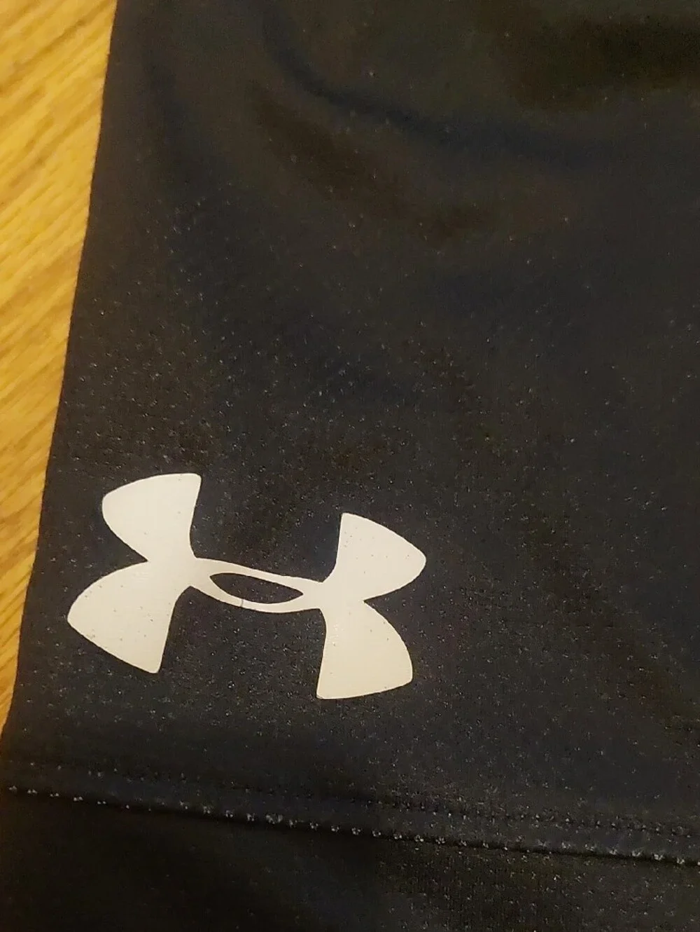 Under Armour Black Athletic Shorts with White Accents